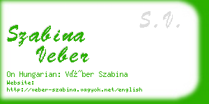 szabina veber business card